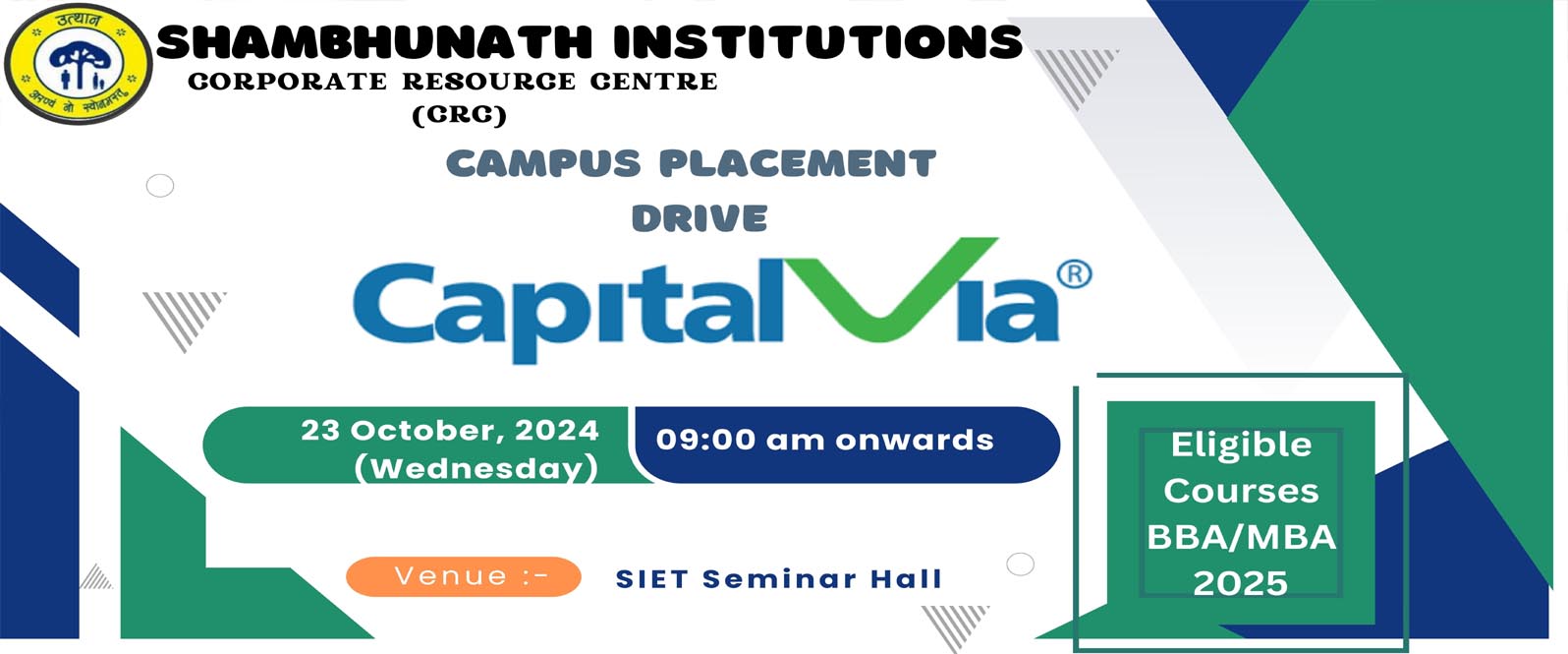 CAMPUS PLACEMENT DRIVE ON 23-10-2024