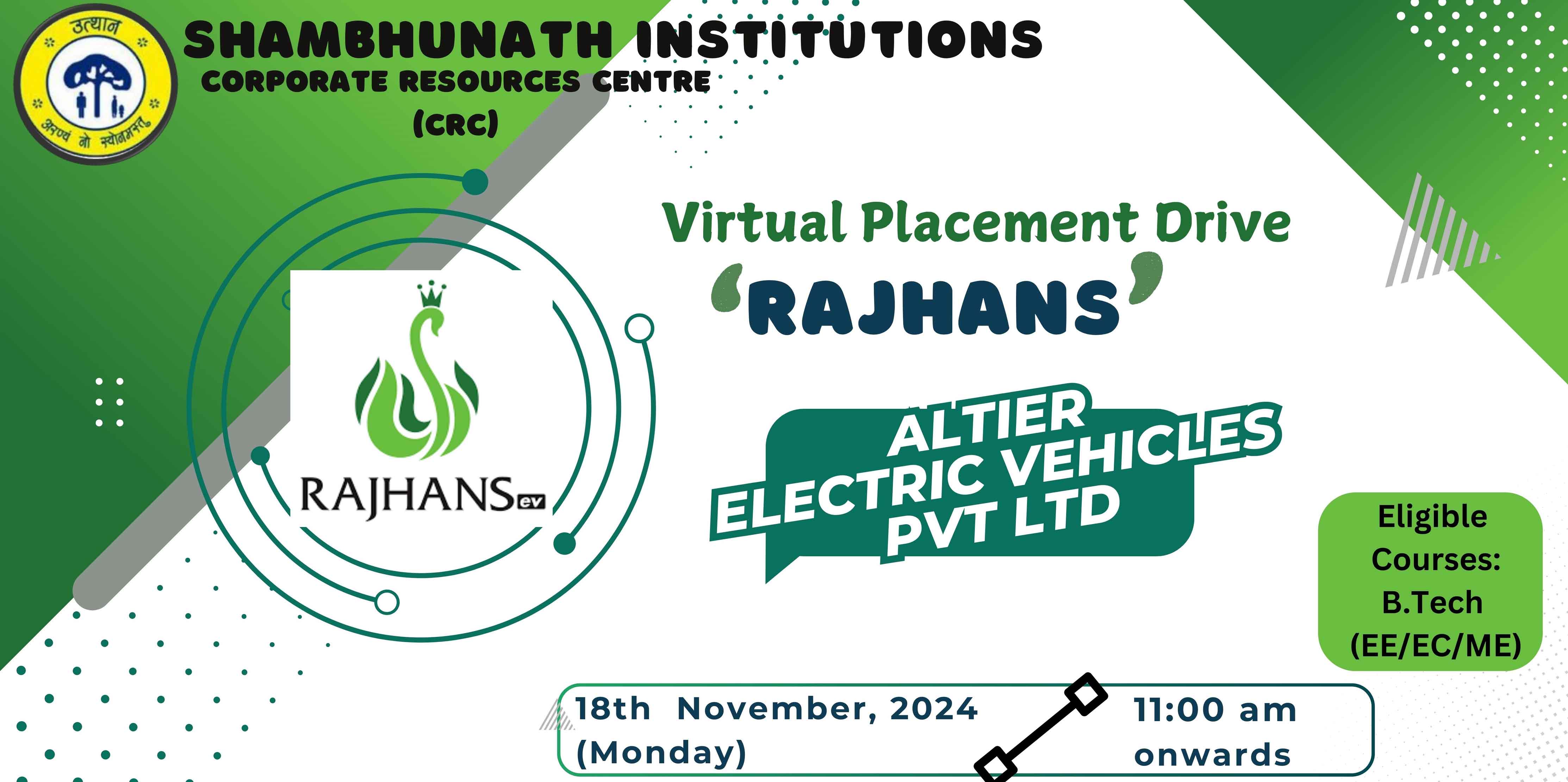 RAJHANS PLACEMENT DRIVE