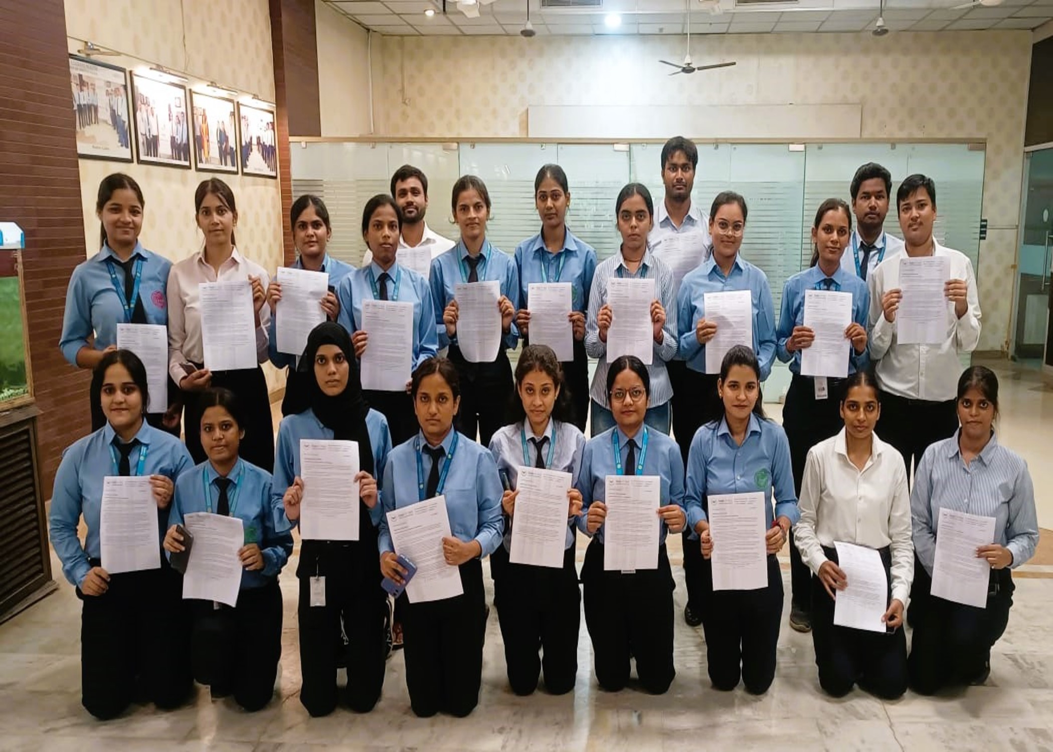 Students successfully selected by Dhoot Private Limited during the campus drive held at Shambhunath Group of Institutions